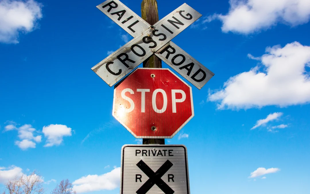 Rail road crossing sign